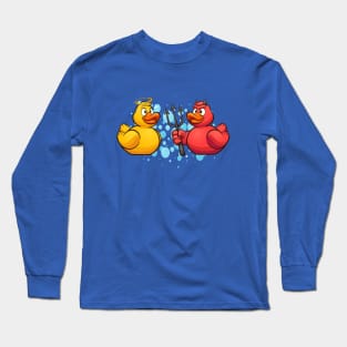 Bubble Bath Angel Vs Devil Duckies Long Sleeve T-Shirt